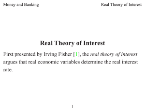 Real Theory of Interest