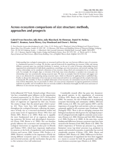 Across ecosystem comparisons of size structure: methods