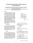 A wide range temperature stable integrated current reference