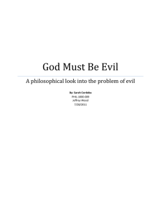 God Must Be Evil - Sarah`s ePortfolio