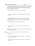 Statistics Linear Regression Worksheet