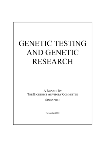 genetic testing and genetic research