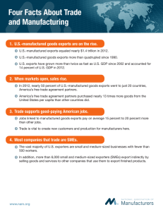 Four Facts About Trade and Manufacturing