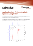 Application Note 7: Observing Spin Systems using COSY