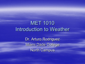 MET 1010 Introduction to Weather