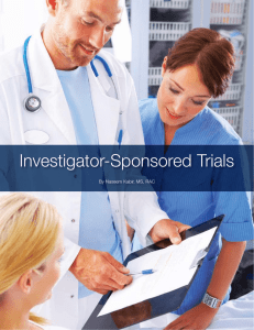 Investigator-Sponsored Trials - Regulatory Affairs Professionals