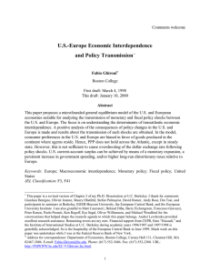 US-Europe Economic Interdependence and Policy