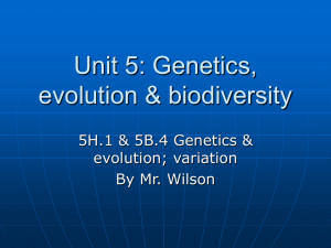 unit 5h.1 5b.4 genetics evolution variation