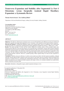 Transverse Expansion and Stability after Segmental Le Fort I