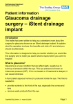Glaucoma drainage surgery – iStent drainage implant