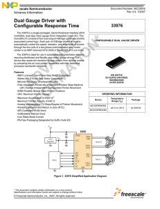 MC33976, Dual Gauge Driver with Configurable Response Time