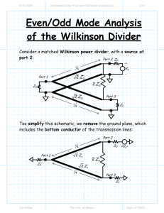 Even/Odd Mode Analysis of the Wilkinson Divider
