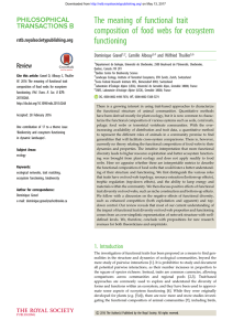 The meaning of functional trait composition of food webs for