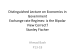 Distinguished Lecture on Economics in Government Exchange rate