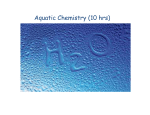 Aquatic Chemistry (10 hrs)