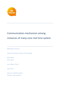 Communication mechanism among instances of many-core real