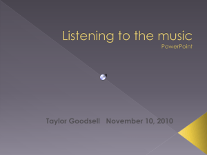 Listening to the music PowerPoint