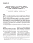 Association between Patient-Reported Symptoms and Nurses