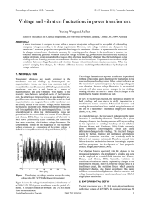 Voltage and vibration fluctuations in power transformers