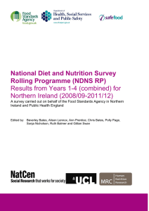 National Diet and Nutrition Survey Rolling Programme (NDNS RP)