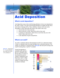 Focus On: Acid Deposition - Alberta Environment and Parks