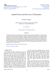 Inertial Forces and the Laws of Dynamics