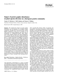 Impact of pocket gopher disturbance on plant species diversity in a