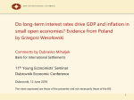 Long-term interest rates, GDP and inflation in Poland