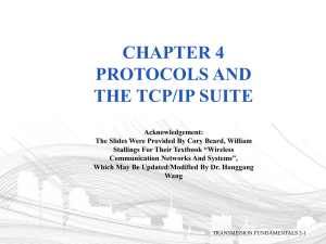Protocols and the tcp/ip suite