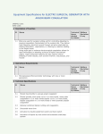 Equipment Specifications