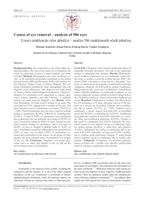 Causes of eye removal – analysis of 586 eyes