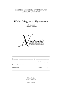 EM4: Magnetic Hysteresis
