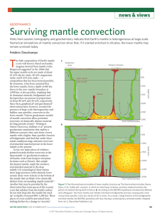 Geodynamics: Surviving mantle convection