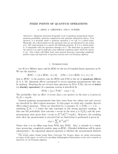 Fixed points of quantum operations