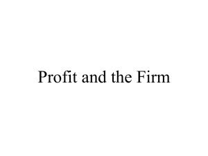 Profit and the Firm