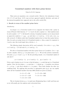 Carmichael numbers with three prime factors