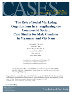 The Role of Social Marketing Organizations