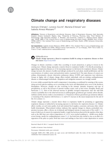 Climate change and respiratory diseases