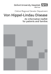 Von Hippel-Lindau Disease - Oxford University Hospitals