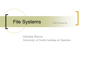File Systems - Personal Web Pages
