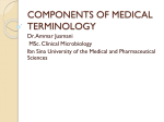 COMPONENTS OF MEDICAL TERMINOLOGY