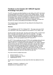October 2011 AKT feedback report