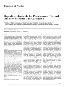 Reporting Standards for Percutaneous Thermal