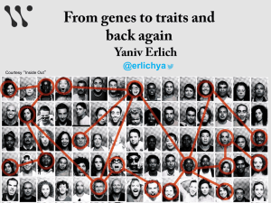 From genes to traits and back again