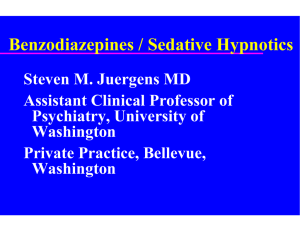 Reinforcing Effects of Benzodiazepines