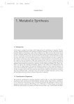 1. Metabolic Synthesis - Princeton University Press