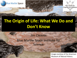 The Origin of Life: What We Do and Don`t Know