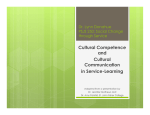 Cultural Competence and Cultural Communication in Service