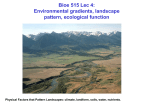 Bioe 515 Lec 4: Environmental gradients, landscape pattern