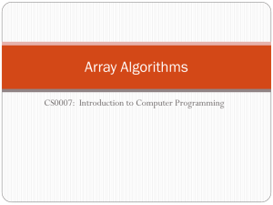 Array Algorithms